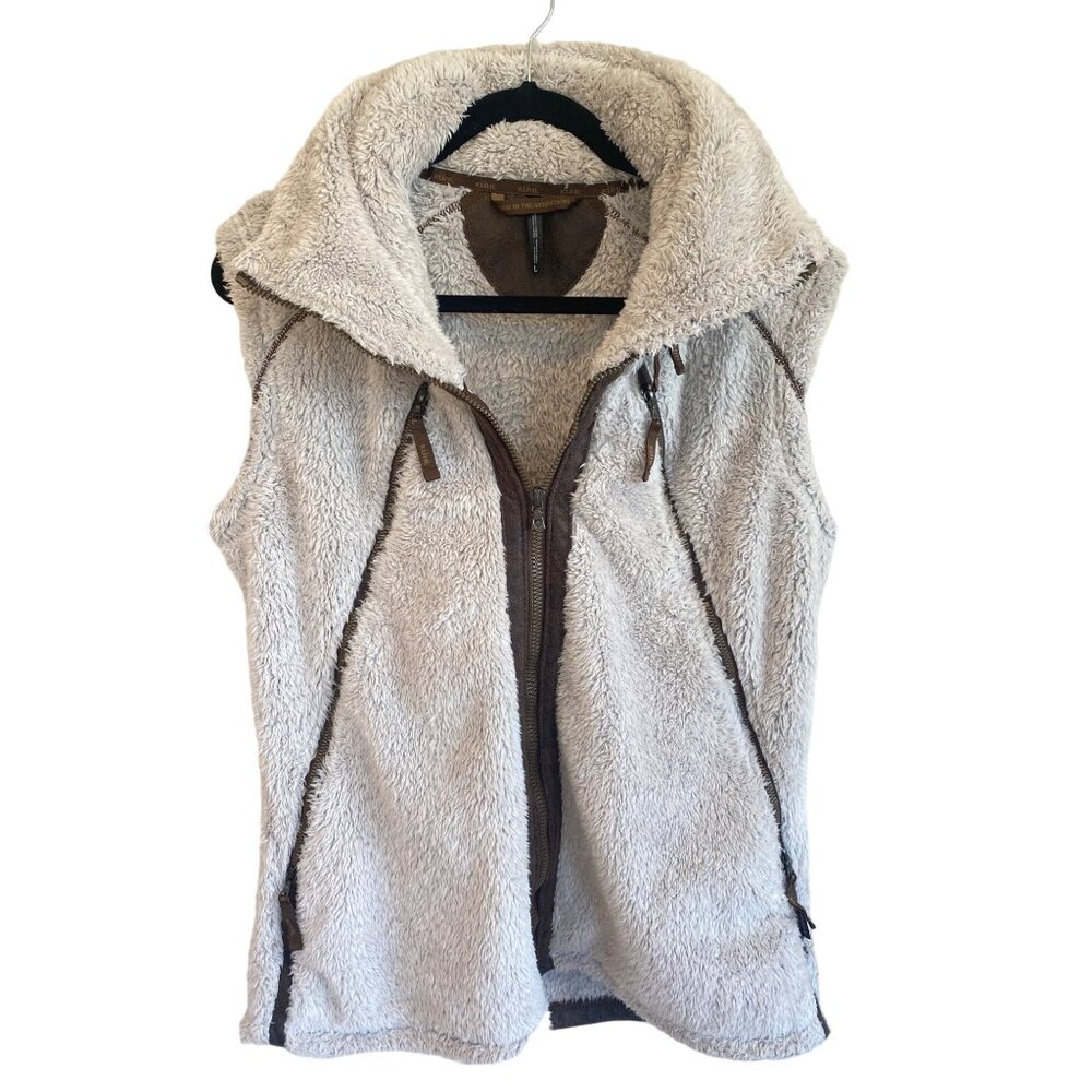 KUHL Flight Fleece Vest Women's Large Stone Ivory - Picture 3 of 17